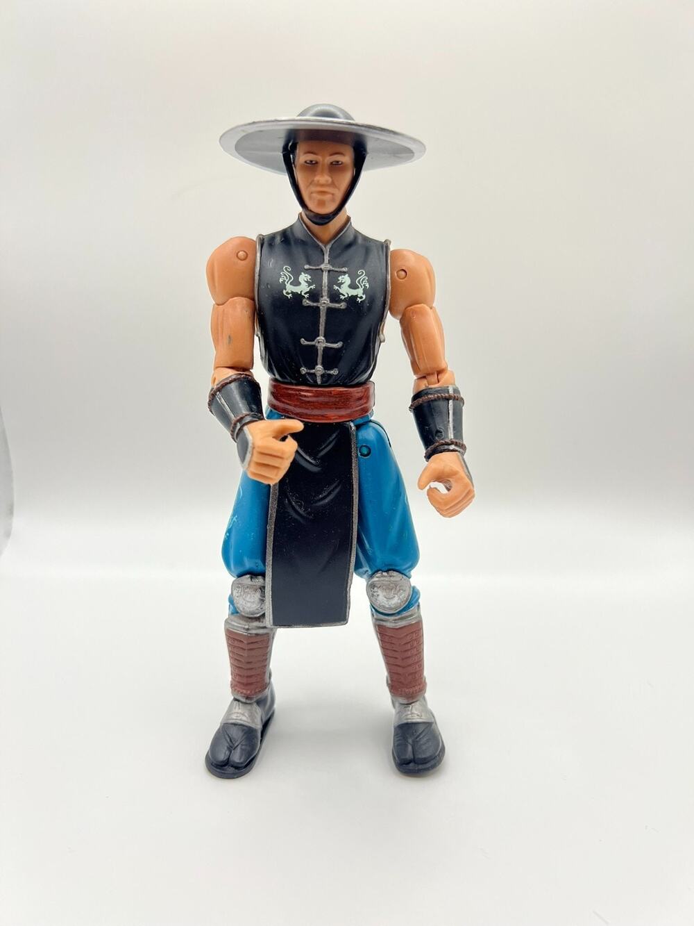 Mortal Kombat Kung Lao Jazwares 2005 Shaolin Monks 6" Action Figure w/ Hat